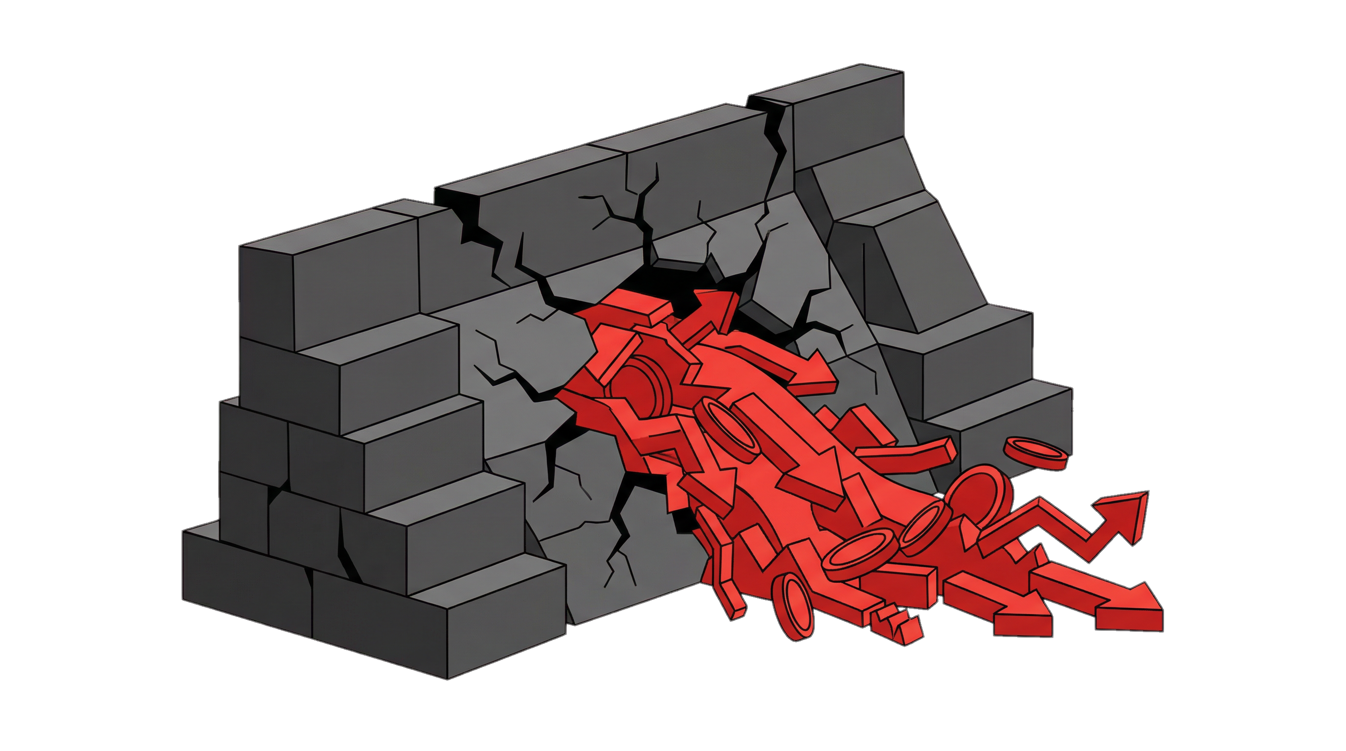 Dam Break Illustration